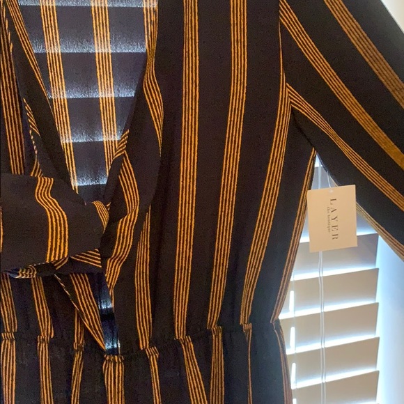 Blue Bush Jumpsuit Knotted Front Large Size - Picture 4 of 4